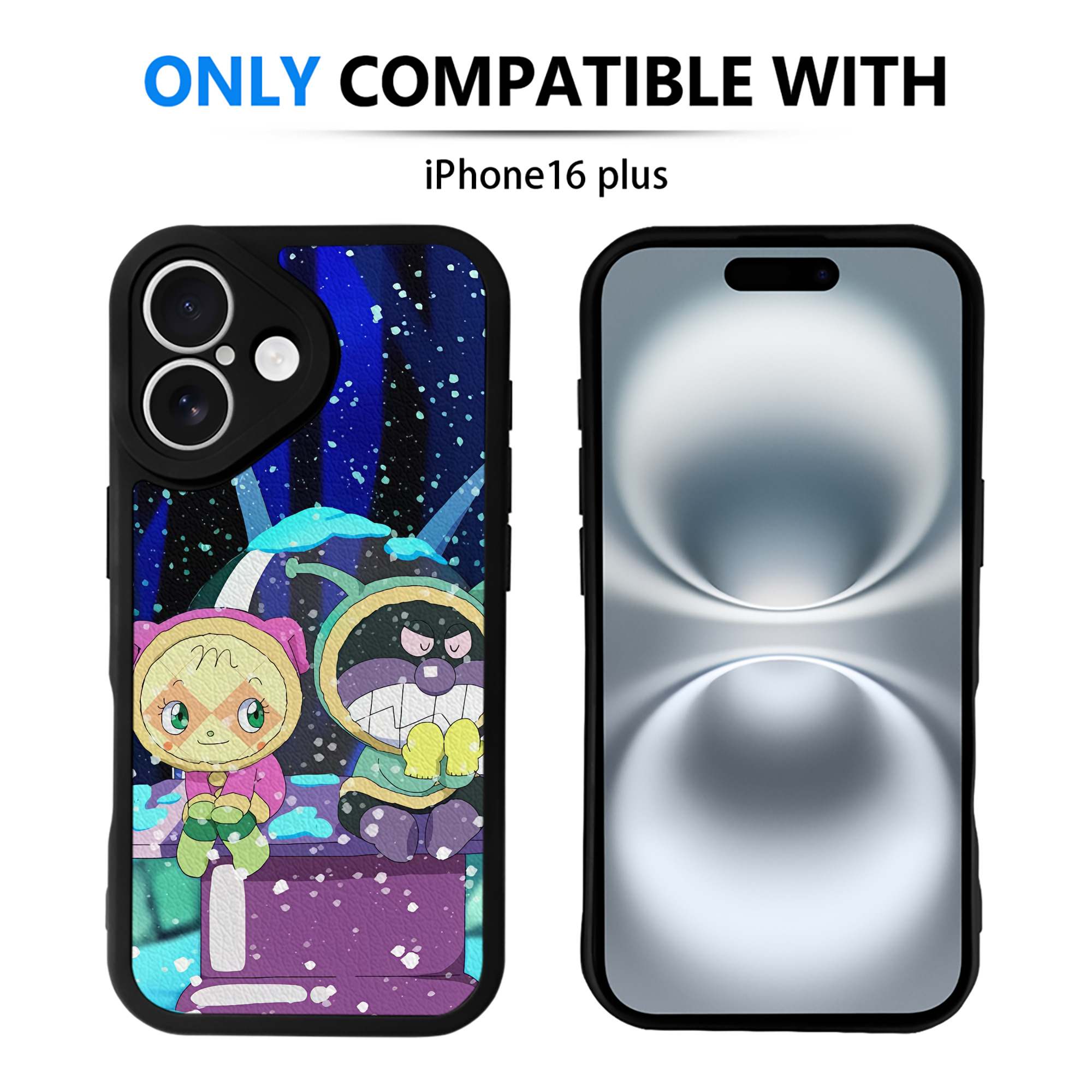 （画像用） アンパンマン Anpanman 【iPhone 16シリーズ対応】シリコンスマホケース（レザー調） 材質：シリコン
